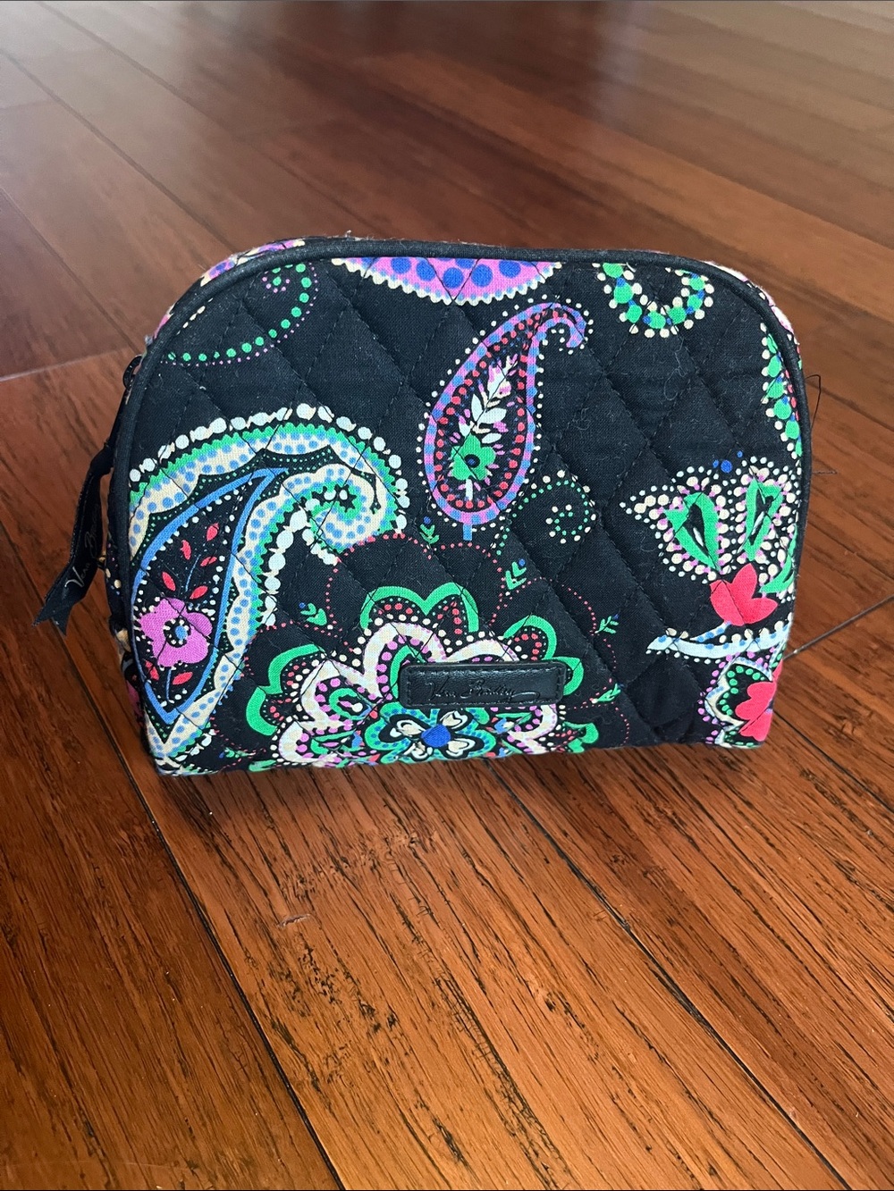 Vera Bradley Quilted Paisley retired design cosmetic make up bag